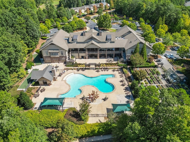 238 Balsam Dr, Canton, GA 30114 - aerial view of a pool area