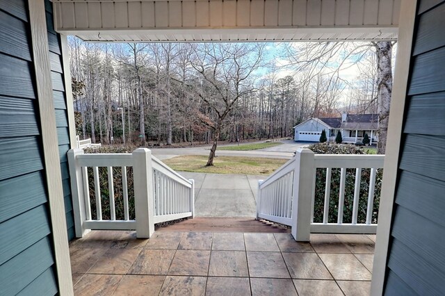 view of patio with covered porch