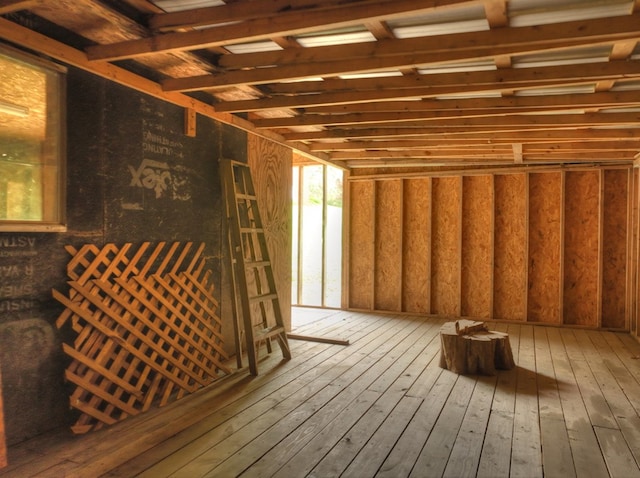 miscellaneous room featuring hardwood / wood-style flooring