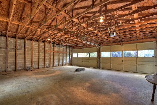 garage featuring a garage door opener