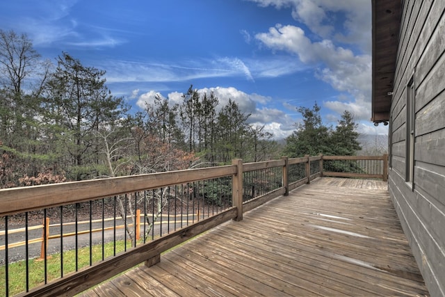 view of wooden terrace