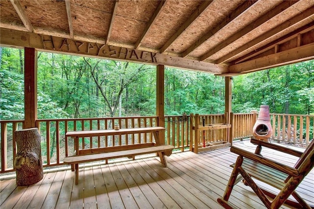 view of wooden terrace