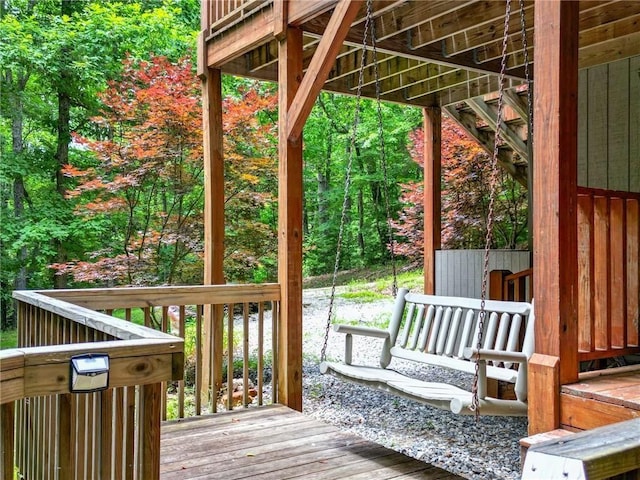 view of wooden deck