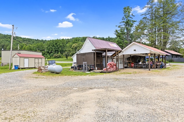 view of shed