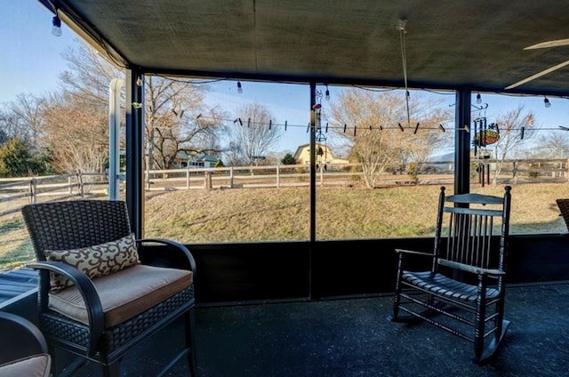 view of sunroom