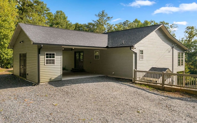 rear view of house featuring a patio