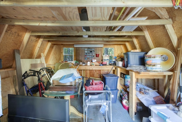 view of storage room