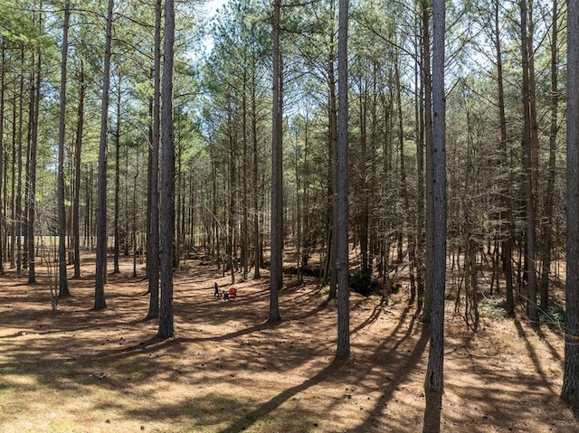 view of landscape with a forest view