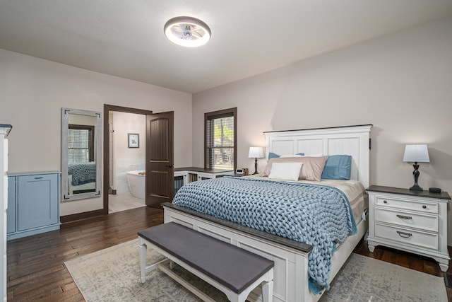 bedroom featuring dark wood-style floors