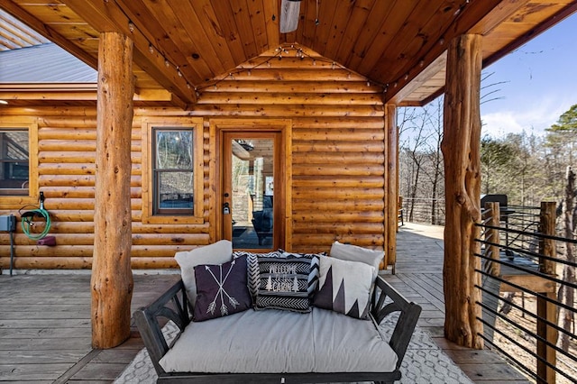 view of wooden deck