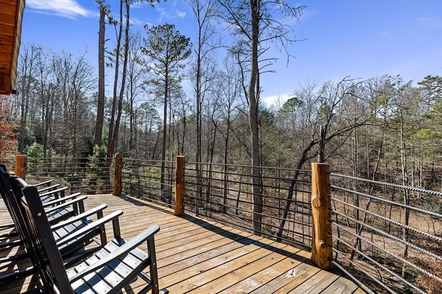 view of wooden terrace