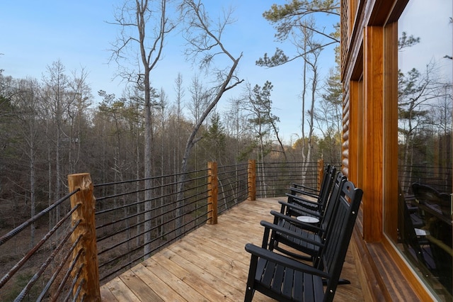 view of wooden terrace