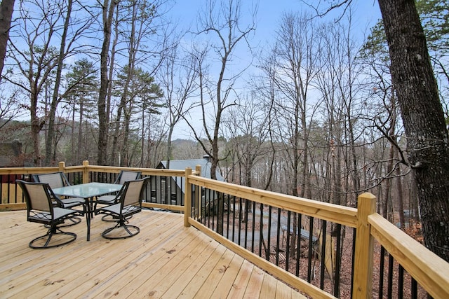 view of wooden terrace