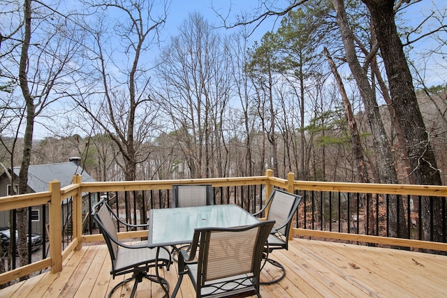 view of wooden terrace