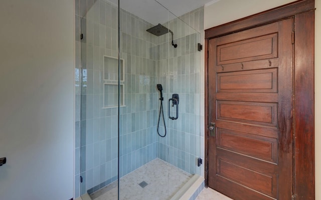full bathroom with a stall shower