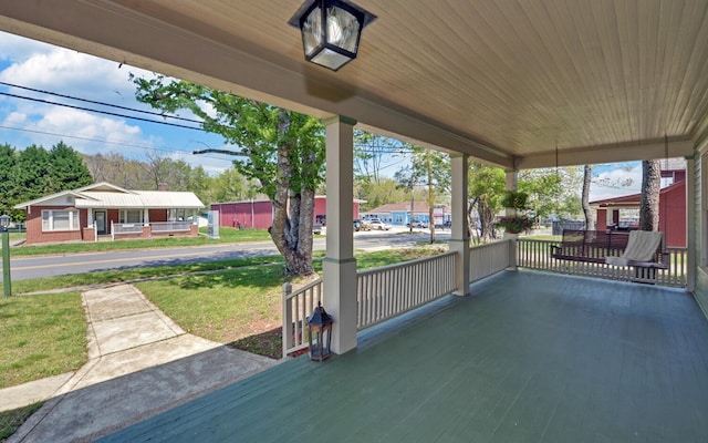view of patio with a porch