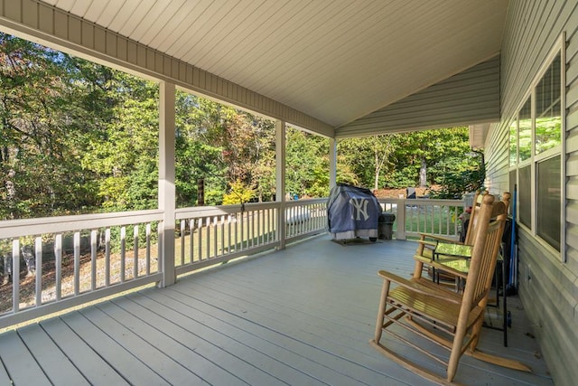 view of wooden deck