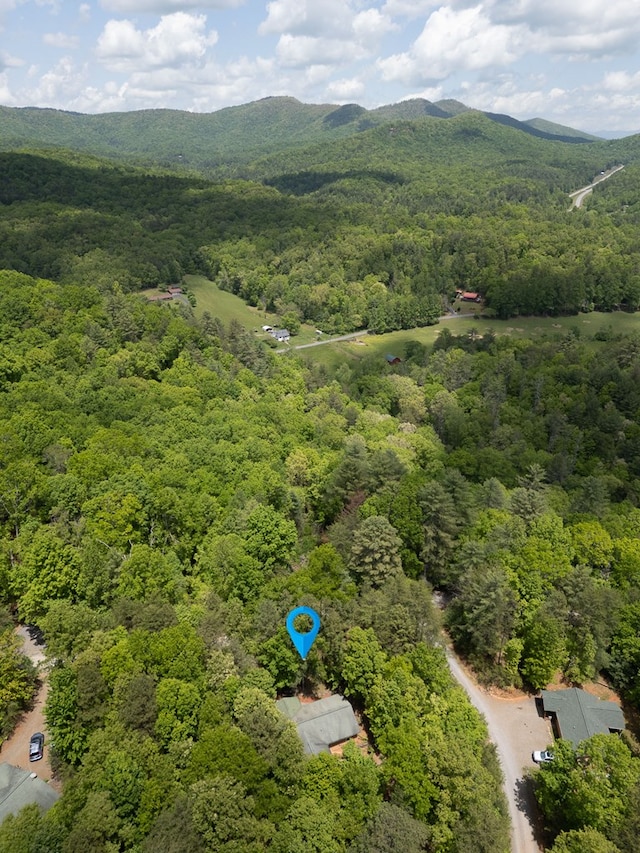 243 Havenwood Ln, Murphy, NC 28906 - drone / aerial view of a forest and a mountain backdrop