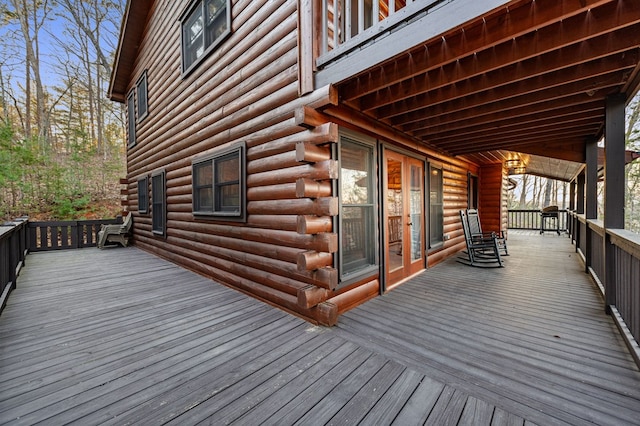 view of wooden terrace