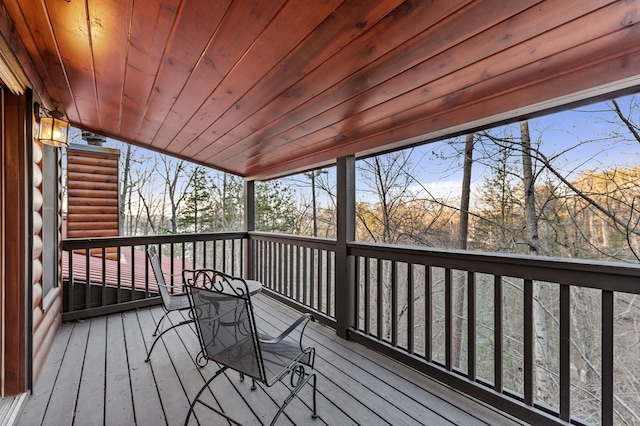 view of wooden deck