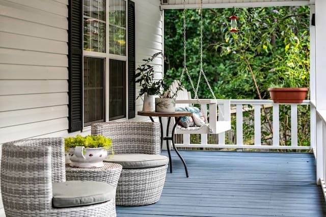 view of wooden deck