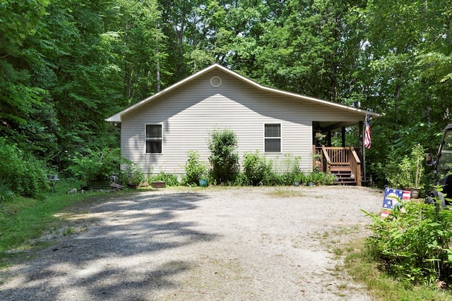 49 Hampton Ln, Hayesville, NC 28904 - view of side of home featuring a forest view