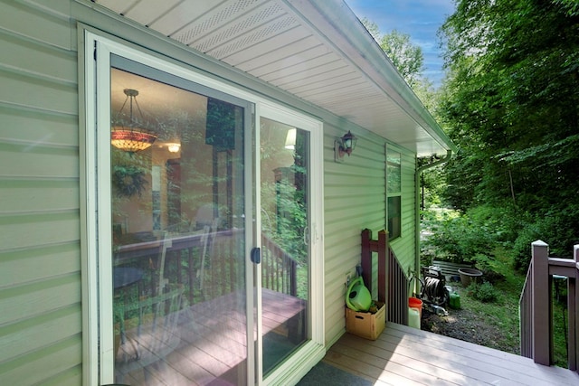 49 Hampton Ln, Hayesville, NC 28904 - view of wooden deck