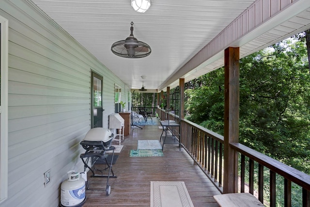 49 Hampton Ln, Hayesville, NC 28904 - porch featuring a ceiling fan