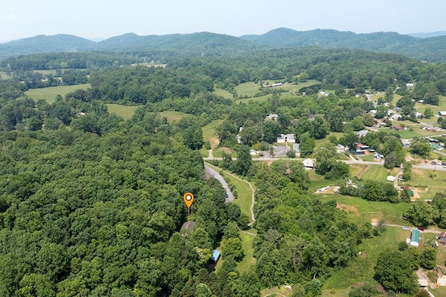 49 Hampton Ln, Hayesville, NC 28904 - aerial view of a heavily wooded area and a mountainous background