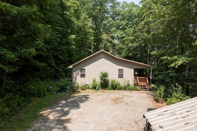 49 Hampton Ln, Hayesville, NC 28904 - view of side of property featuring a forest view