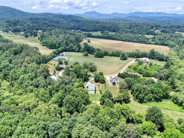 aerial view featuring a mountain view