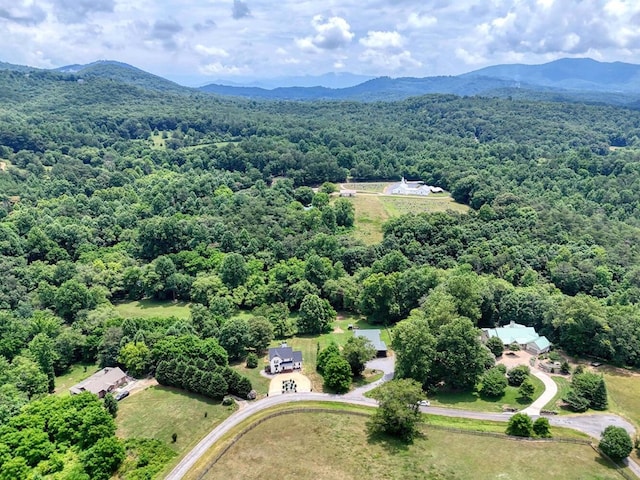 aerial view featuring a mountain view