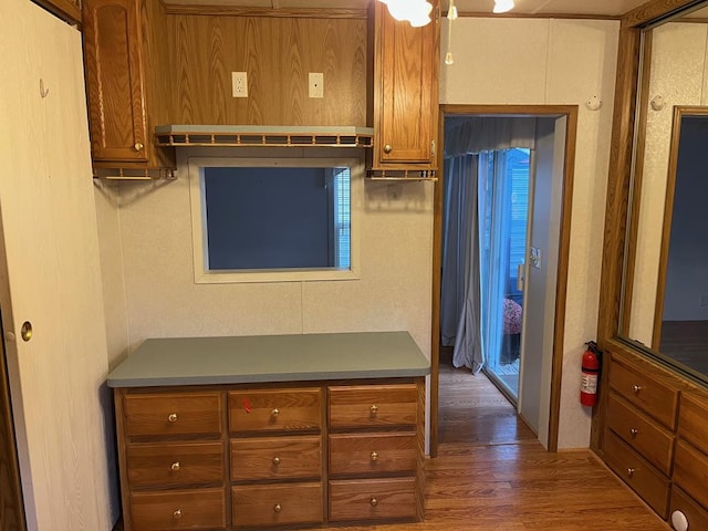 spacious closet with wood finished floors