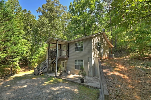 exterior space featuring a patio and a deck