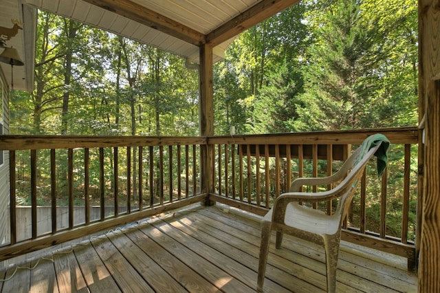 view of wooden deck