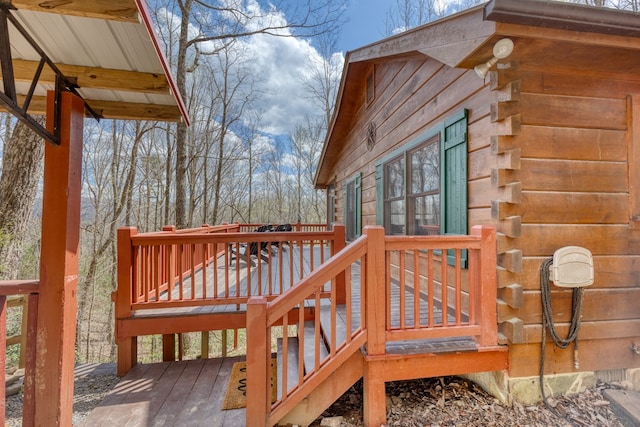 view of wooden deck