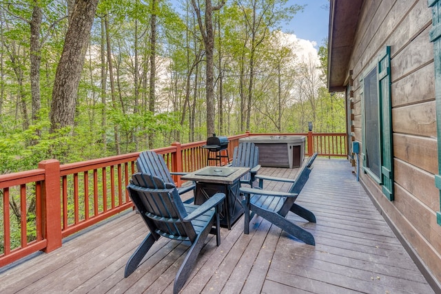 view of wooden deck
