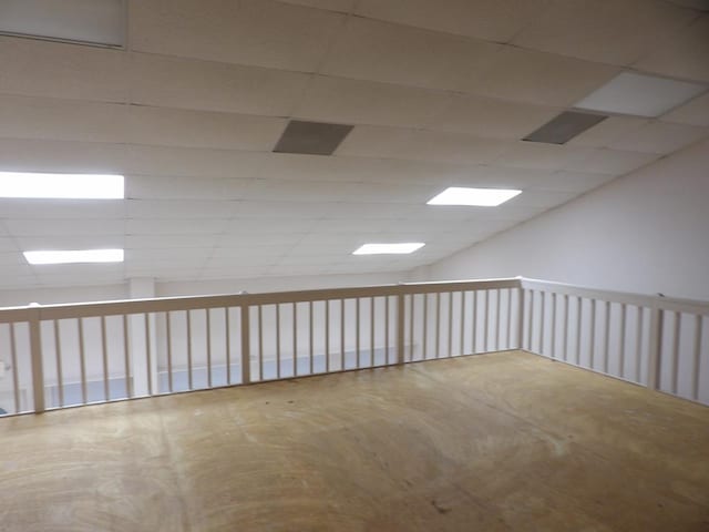 spare room featuring a paneled ceiling