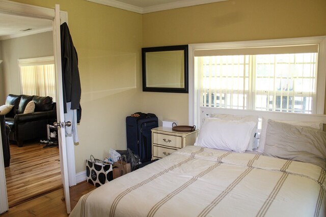 64 Cloe Moore Dr, Murphy, NC 28906 - bedroom featuring wood finished floors and crown molding