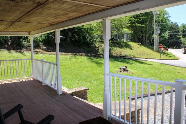 64 Cloe Moore Dr, Murphy, NC 28906 - deck with a lawn