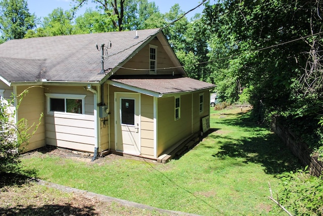64 Cloe Moore Dr, Murphy, NC 28906 - rear view of property with a lawn and a shingled roof