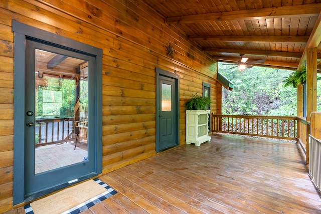121 Farmstead Rd, Ellijay, GA 30540 - deck with a ceiling fan