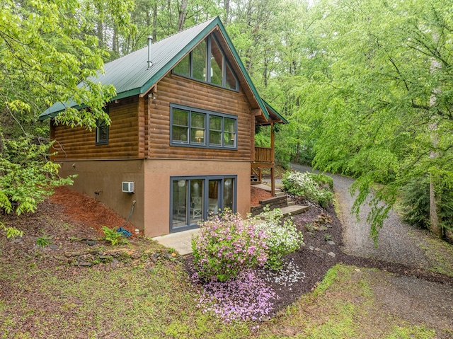 121 Farmstead Rd, Ellijay, GA 30540 - view of property exterior featuring log siding and metal roof