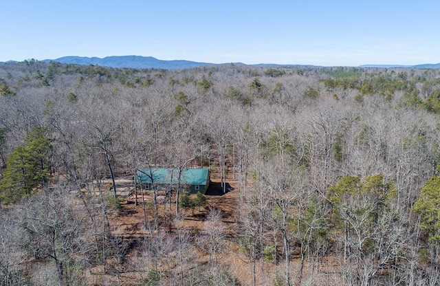 bird's eye view featuring a mountain view