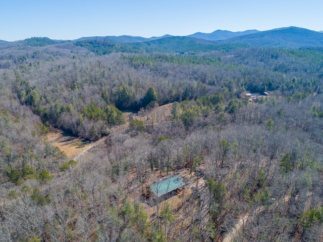 922 Liberty Cir, Murphy, NC 28906 - drone / aerial view with a forest view and a mountain view