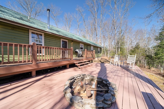 view of wooden deck