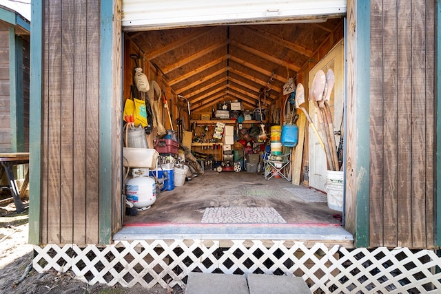 view of storage room