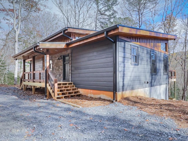 view of front of property with a porch