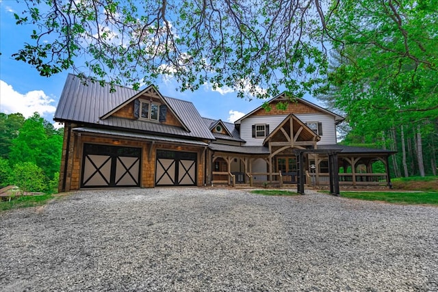 view of front of property with a porch