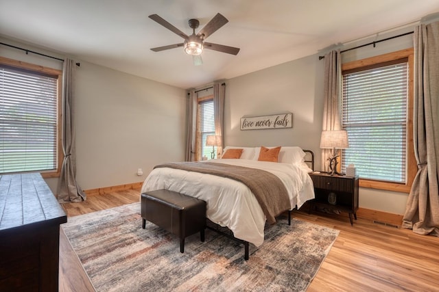 784 Sneaking Creek Dr, Hayesville, NC 28904 - bedroom with wood finished floors and ceiling fan